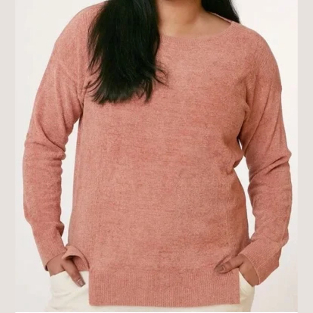 Barefoot Dreams Cozy Chic Ultra Lite Pullover Sweater Women’s Size 1X Brown